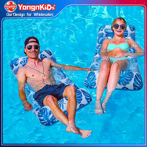 Vente en gros : Flotteur gonflable durable en forme de feuille d'érable, drapeau canadien rouge, chaise longue de piscine en PVC robuste pour fête estivale - Product Image 1