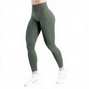 OEM Custom High Elastic Waist Solid Breathable Pocket Workout <b>Butt</b> <b>Lift</b> Fit Slim Gym Sports Fitness Yoga <b>Leggings</b> for Women - Product Image 2