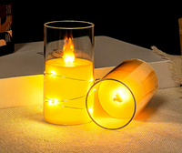 Guirlande de lumières LED à flamme simulée avec télécommande, motif en forme de balle, pour fête, festival de musique, décoration de table