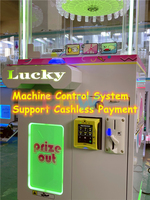 Machine chanceuse de jeu de roue de prix de cadeau chanceux à jetons avec l'accepteur de facture