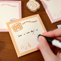 Mr.Paper Catatan Tempel Akrilik Lucu Kawaii 30 Lembar Ilustrasi Hewan Peliharaan Memo Pad untuk Buku Catatan Perencana Kantor Sekolah