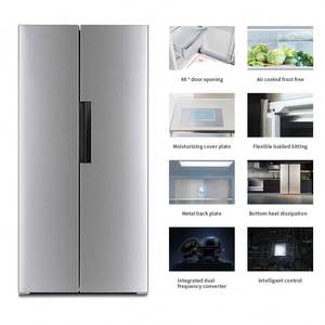 456L Pratique Offre Spéciale Réglable Jambe Écran <span class=keywords><strong>Tactile</strong></span> Réfrigérateur En Acier Inoxydable Couleur Réfrigérateur Intelligent - Product Image 3
