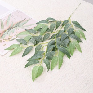 Feuilles d'eucalyptus artificielles Wen Hope, vertes, à tige unique, en soie, pour décoration intérieure, murale, accessoires de photographie - Product Image 1