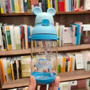 Botella de Agua Deportiva Portátil de Gran Capacidad a Prueba de Fugas con Diseño de Dibujos Animados, Nuevo Estilo Chino, Escala de Medición - Product Image 3