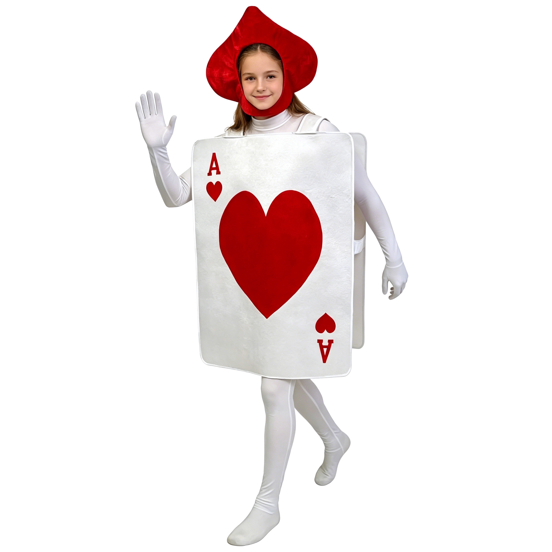 8228 Gilet Coeur Rouge (Enfant Unisexe) avec Cagoule