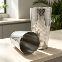 Ensemble de barman professionnel en acier inoxydable Magic Grid, shaker de bar double, doseur de vin, écologique, durable, haute qualité
