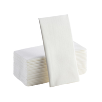 Serviettes de table pliées en forme de livre, aspect lin, en papier Airlaid blanc, 16x16, douces, absorbantes, biodégradables, jetables, en carton, pour fêtes modernes et luxueuses