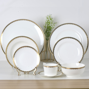 <span class=keywords><strong>Vaisselle</strong></span> en céramique blanche brillante Ensembles de table <span class=keywords><strong>Vaisselle</strong></span> Service de <span class=keywords><strong>vaisselle</strong></span> - Product Image 2