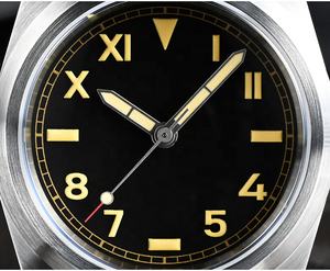 Retro Simple piloto Reloj automático California Dial Acero inoxidable Super Luminous Sports Watch - Product Image 5