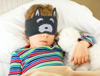 Nouvel arrivage de masque pour les yeux des enfants en polaire douce raccord élastique masque de sommeil sonore Bluetooth motif de dessin animé masque pour les garçons et les filles