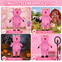 Costume gonflable de cochon pour commande en gros, performance scénique, ambiance de fête, design réutilisable, prix d'usine