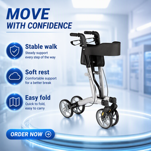 <span class=keywords><strong>Deambulatore</strong></span> in alluminio leggero pieghevole Rollator all'ingrosso <span class=keywords><strong>deambulatore</strong></span> per anziani e disabili TRA14 - Product Image 2