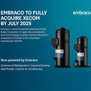 Compresor Scroll XECOM de 10HP, Bajo Ruido y No Explosivo, para Sistemas de Bomba de Calor y Calefacción por <span class=keywords><strong>Suelo</strong></span> <span class=keywords><strong>Radiante</strong></span> - Product Image 2
