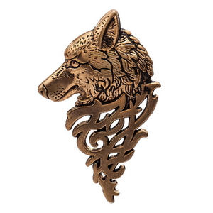 Vintage Personality <strong>Jewelry</strong> <strong>Wolf</strong> Pin Brooches Fashion Men's Suit Collar Pin Buckle <strong>Wolf</strong> Head Brooch Pin <strong>Jewelry</strong> Wholesale - Product Image 1