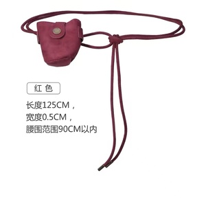 Cintura a marsupio vintage unica in PU da <span class=keywords><strong>donna</strong></span>, borsa decorativa a catena intrecciata per vestiti e pantaloni - Product Image 3