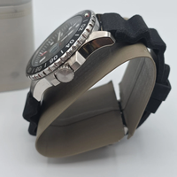 Montre de plongée sportive pour homme, bracelet en silicone, lunette rotative, fenêtre de date, marqueurs lumineux, montre-bracelet à quartz pour l'extérieur