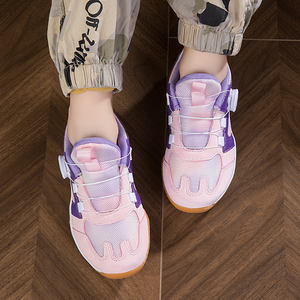 Sepatu lari jaring kustom anak uniseks, sepatu Badminton tenis meja latihan olahraga luar ruangan sol luar karet kelas atas - Product Image 3