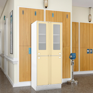 Tủ đựng dụng cụ vô trùng hiện đại 810mm, mặt kính trưng bày, phần dưới bằng thép không gỉ, đa chức năng, dùng cho bệnh viện - Product Image 4