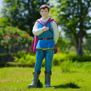 Statua in Vetroresina di <span class=keywords><strong>Biancaneve</strong></span> e il Principe a Grandezza Naturale 120 cm con Ornamenti dei Sette Nani in Resina per Esposizione in Giardino - Product Image 3