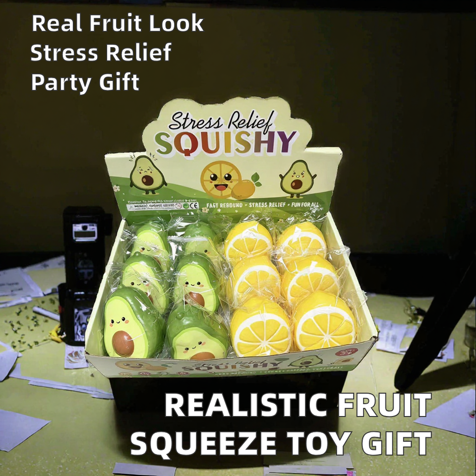 Simulated Fruit and Vegetable Squeezing Toy Avocado, Onion, Lemon Slow ...