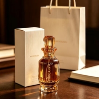 Flacon pulvérisateur de parfum en verre transparent à nervures verticales, atomiseur à pompe vide, base rectangulaire, capuchon en cristal, rechargeable, prêt pour la gravure
