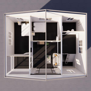 Casa Contenedor Prefabricada de Lujo de 20 pies con Techo a Dos Aguas y Panel Sándwich Ignífugo para Vivienda Residencial Moderna - Product Image 5