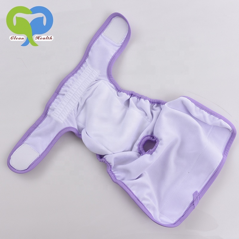 FEMELLE chien chiot rembourré ventre couches culottes pantalon avec élastique réglable sangle trou VIOLET 2XL-4XL