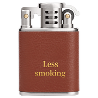 CHIEF Briquet à silex compact et portable, style américain, en cuivre pur et laiton, rechargeable, pour huile et kérosène, avec logo OEM, cadeaux d'affaires