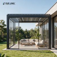 Pergola motorisée en aluminium à toit à lames orientables, personnalisée pour les entrepreneurs en aménagement paysager, pergola d'extérieur résistante aux intempéries pour patio