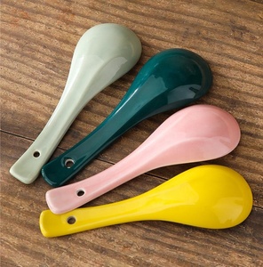 Cao cấp Trung Quốc sứ thìa đặt cho gạo Noodle Ramen súp handmade hồng gốm cho Nhà máy cung cấp và quà tặng - Product Image 6