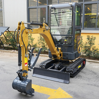 Mini-excavatrice EACHAN EURO 5 de 1,8 tonne, idéale pour les espaces restreints, portable, type chenille, micro-pelle pour jardin