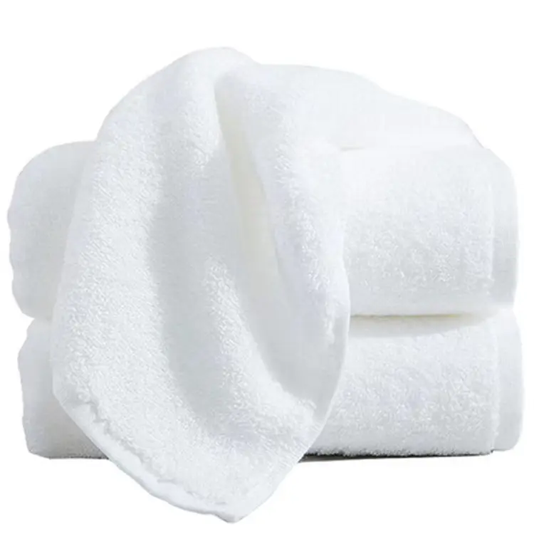 Asciugamano 100% all'ingrosso del cotone 500gsm 21s/2 del cotone bianco del viso asciugamano per l'hotel
