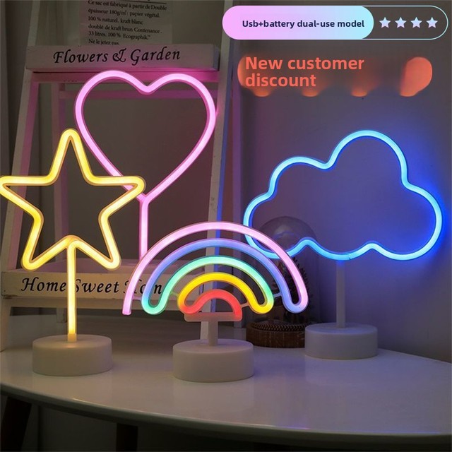 Wall Art Sign Bedroom Decoration Rainbow Hanging Fashion Custom Neon Sign Lights Night Lamp Led Neon Sign Light for Home Party