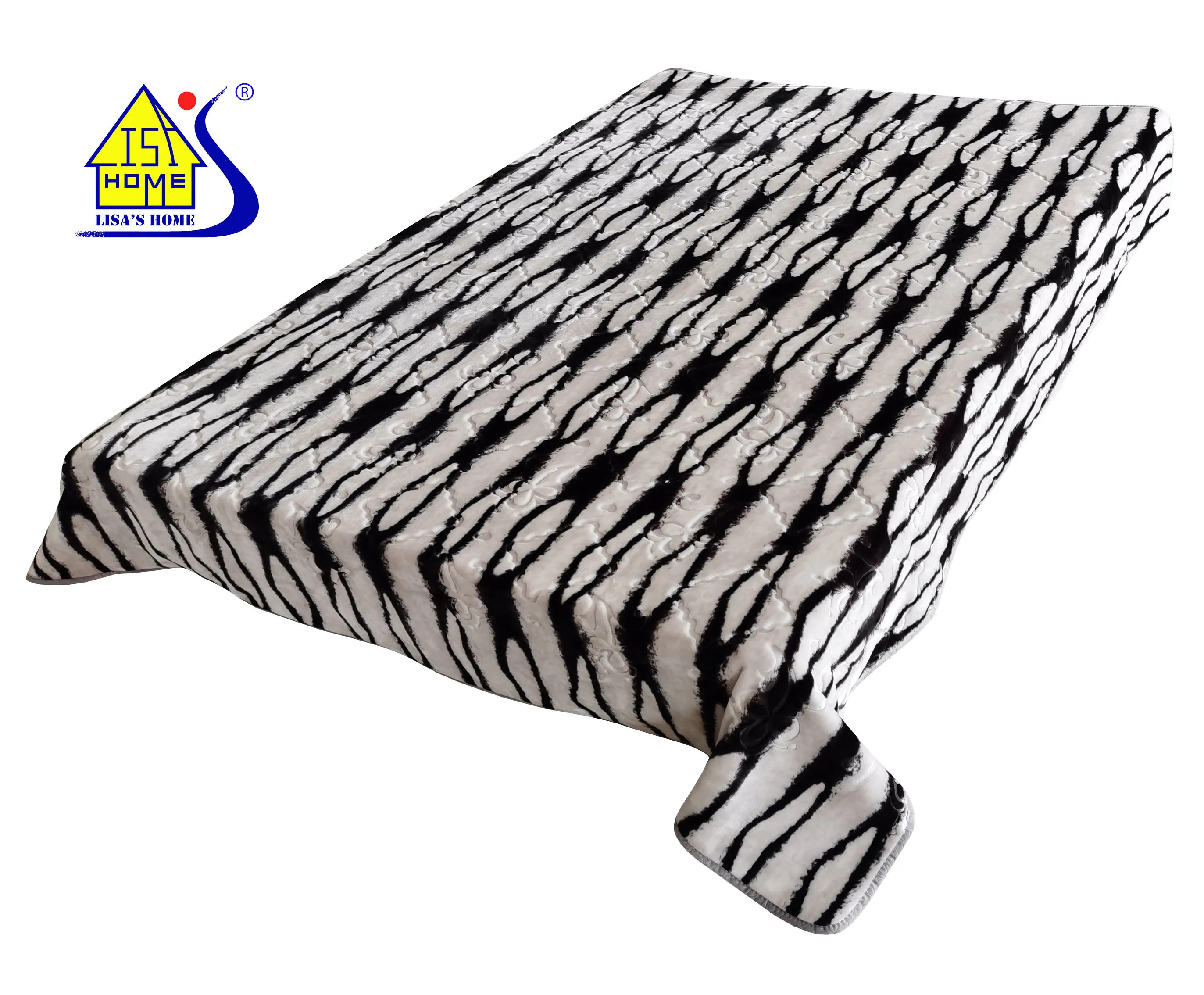 승진 최고 연약한 흐린 질 폴리에스테 담요 호랑이 피부는 두 배 침대를 위한 동물성 디자인 담요를 인쇄했습니다