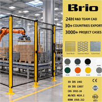 Sistem Pagar Robot Modular Panel Pelindung Perimeter Mesin Brio, Penghalang Keamanan Pemasangan Cepat