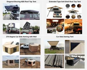 SUV campeggio esterno neve vento pioggia a prova di sole ABS bianco nero guscio rigido medio <span class=keywords><strong>e</strong></span> grande <span class=keywords><strong>tenda</strong></span> auto pieghevole lato aperto - Product Image 5