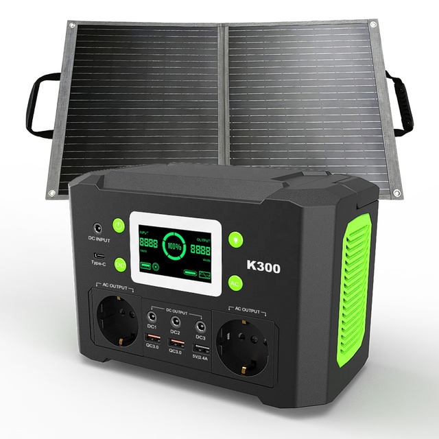 Portable Solar Power Station 300W 600W 1000w 1200W Foldable Solar Panel 60W 100W 200W Outdoor Power Bank Solar Generator Kit