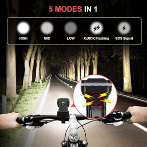 USB Rechargeable T6 Montagne Route LED Vélo Vélo Phare <span class=keywords><strong>1000</strong></span> <span class=keywords><strong>Lumens</strong></span> 6 Modes Avant Queue Ensemble Sécurité Avertissement Batterie - Product Image 3