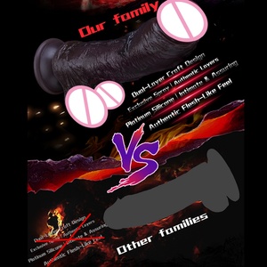 Dildo Negro Curvo de Doble Capa con Venas, Realista, para Mayor Placer del Punto G y Vaginal, Juguete Sexual para Parejas, Tendencia 2026 - Product Image 3