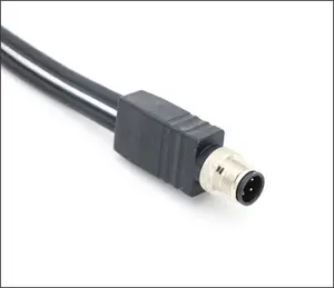 Customized M12 Y Type Adapter Male To 2 Female Splitter Connector Waterproof IP68 M12 Connector Cable 5 Pin