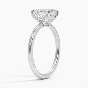 Elegant White Silver Proposal <b>Ring</b> Shiny <b>Crystal</b> Bridal Engagement Jewelry Romantic Gift For Women - Product Image 1