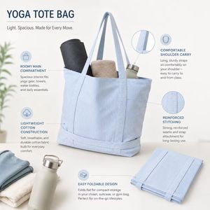 Hot Sale Custom Your Brand Stylish <b>Large</b> Waterproof Tote Bag Women Gym Bag With Shoes and Yoga <b>Mat</b> Holder Yoga Tote Bag - Product Image 5