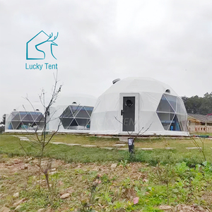 Grande tente à boule dôme en PVC <span class=keywords><strong>pour</strong></span> glamping <span class=keywords><strong>toile</strong></span> imperméable <span class=keywords><strong>pour</strong></span> les fêtes de camping en plein air logo personnalisé expérience d'événement en plein air confortable - Product Image 5