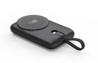 Banco de Energía de Alta Calidad de 10000 mAh para Viajes de Negocios, Carga Rápida e Inalámbrica Magnética de 15 W, Cable Tipo C Integrado con Correa de Mano