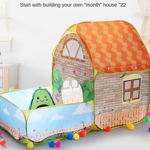 Tente pour enfants <span class=keywords><strong>Maison</strong></span> de jeu <span class=keywords><strong>Maison</strong></span> de jeu <span class=keywords><strong>intérieure</strong></span> extérieure Princesse PVC Plastique 5-7 ans <span class=keywords><strong>Piscine</strong></span> à balles océanique - Product Image 4