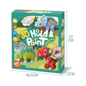 New Product Diy Plaster <strong>Painting</strong> Toys Creative 3D <strong>Dinosaur</strong> Plaster Molds Drawing Games for Children - Product Image 4