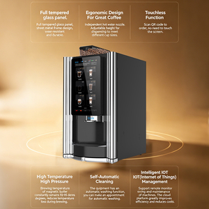 Machine à café de bureau avec broyeur intégré, écran tactile, gestion cloud et intégration SDK, fonctionnement automatique à monnayeur - Product Image 4