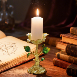 Candelabro in Metallo a Barra Singola Personalizzato, Portacandele Creativo a Forma di Fiore, Decorazione per Tavola <span class=keywords><strong>da</strong></span> Pranzo, Arredamento Casa, Souvenir, Regalo - Product Image 2