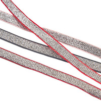 Bande élastique brillante et scintillante de 1 cm pour lingerie, sangle en nylon souple et résistante pour textile de maison, vêtements, sacs, bricolage