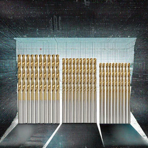 YUFU Titanium Coated High Speed Steel <b>Drill</b> <b>Bit</b> Set 120 Degree Point Straight Shank Twist Bore <b>Bits</b> for <b>Wood</b> Metal - Product Image 3